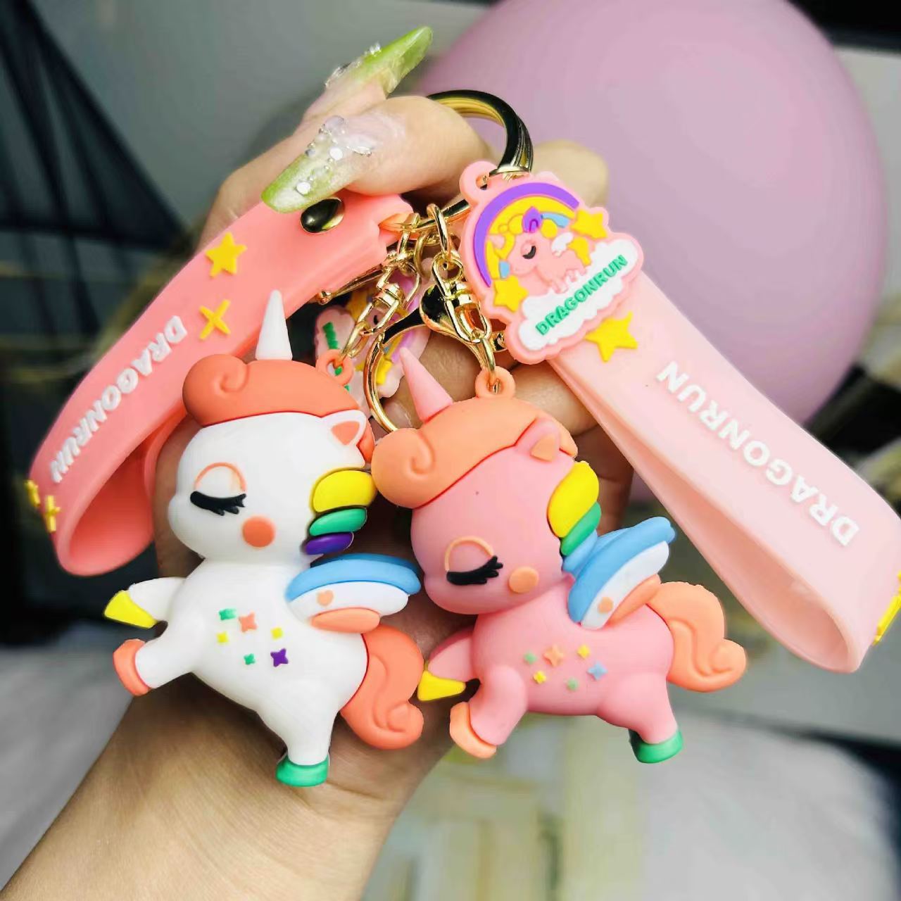 Baby Unicorn - Set of 3 Silicon 3D Key Chain