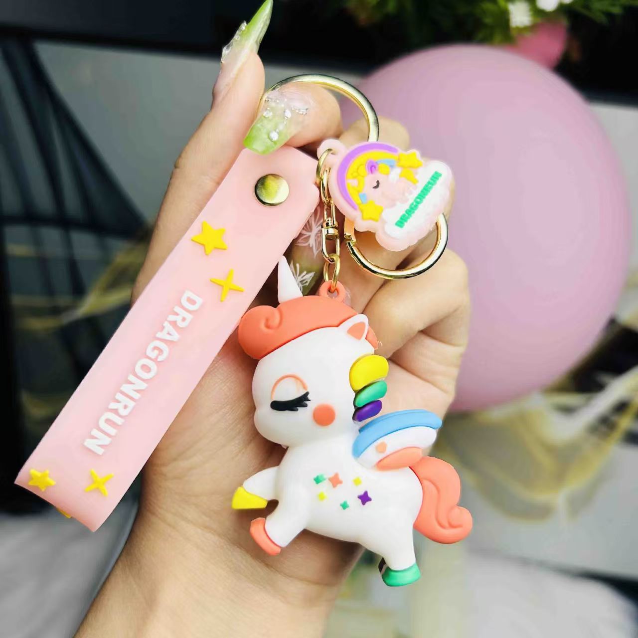 Baby Unicorn - Set of 3 Silicon 3D Key Chain
