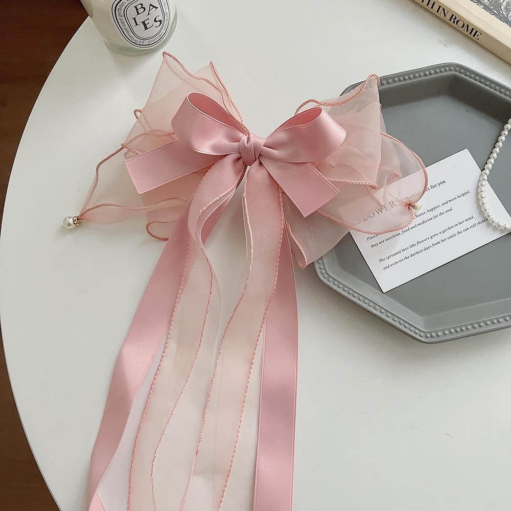 Big bow Organza Satin Hair Clip