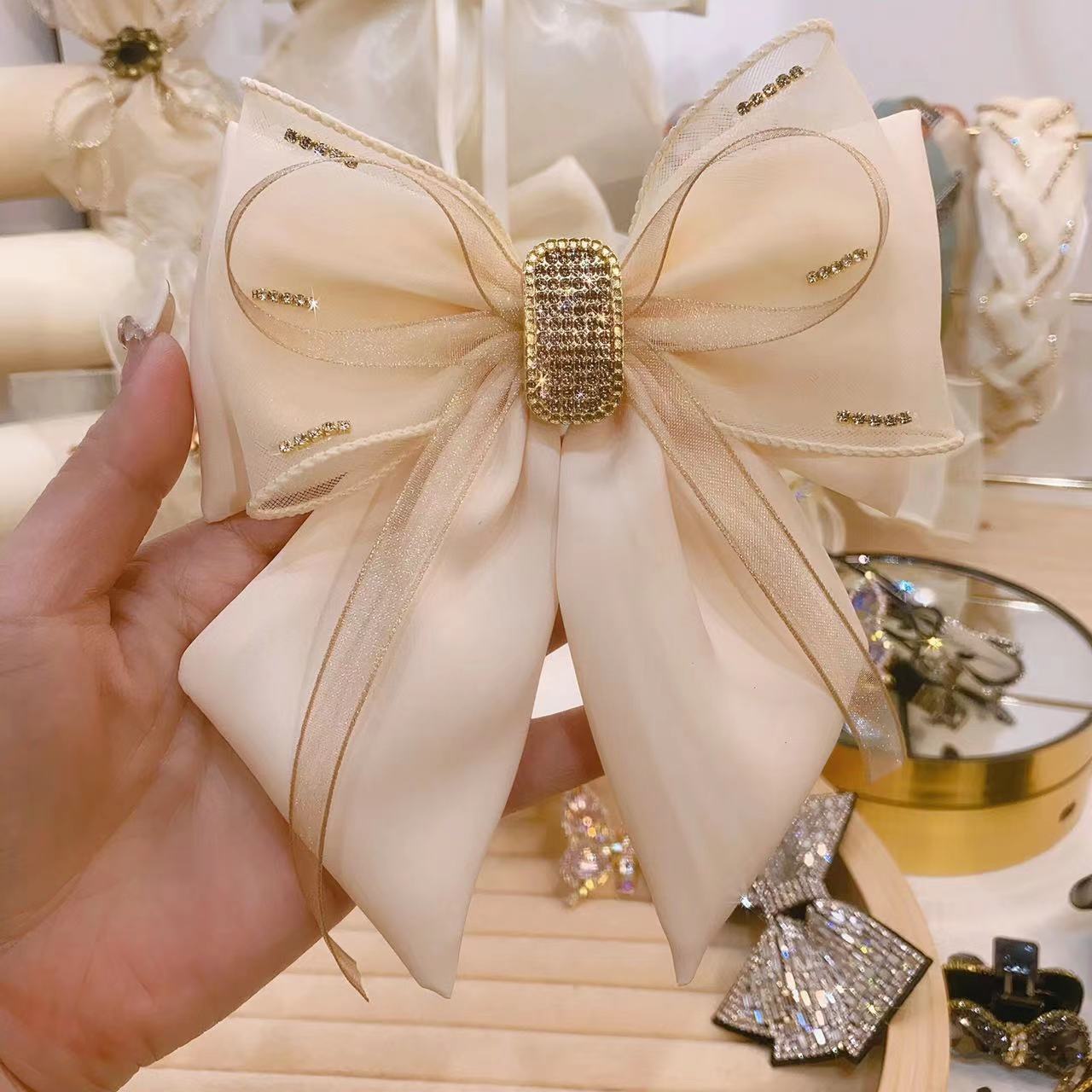Embellished Crystal Hair Clip - Set of 2