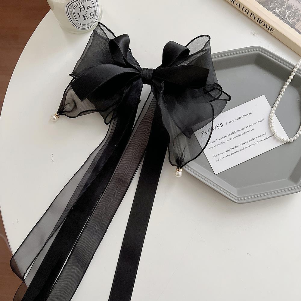 Big bow Organza Satin Hair Clip