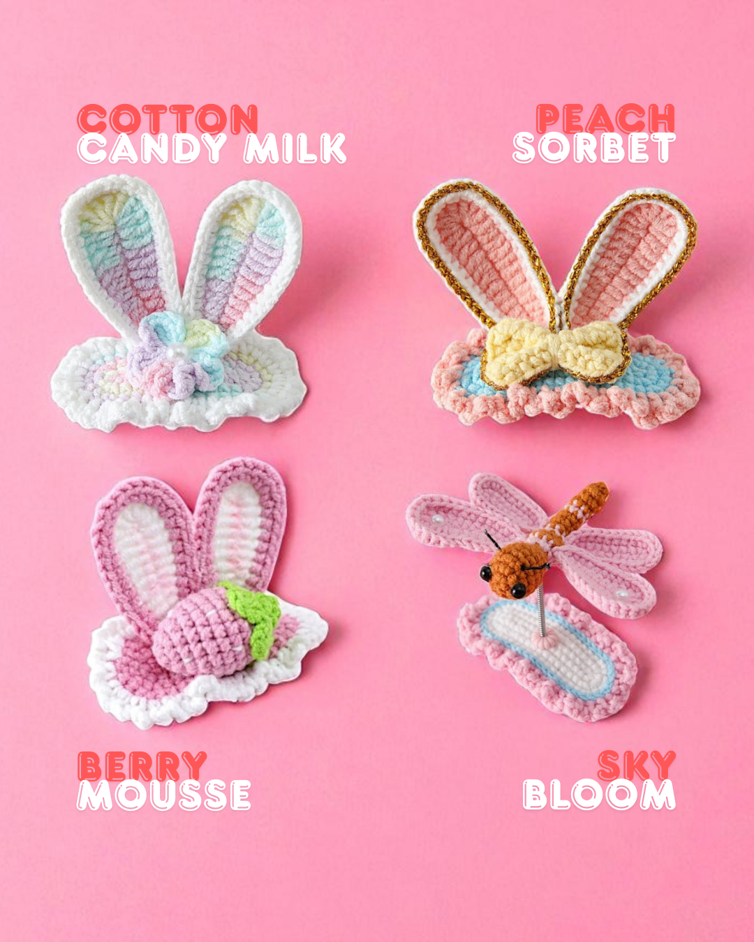 Sky Bloom Crochet Hair Clip