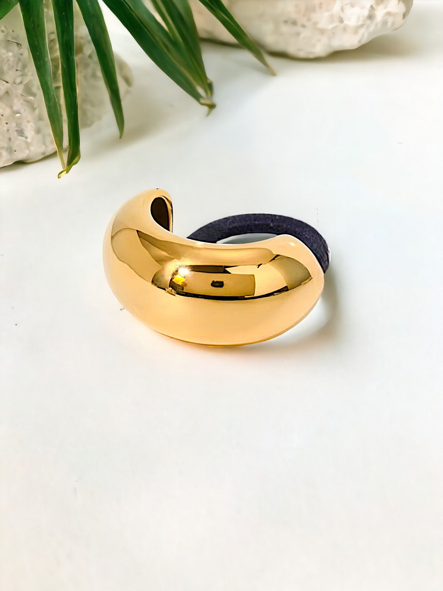 Gold Pony Cuff Waterproof Hair Ties