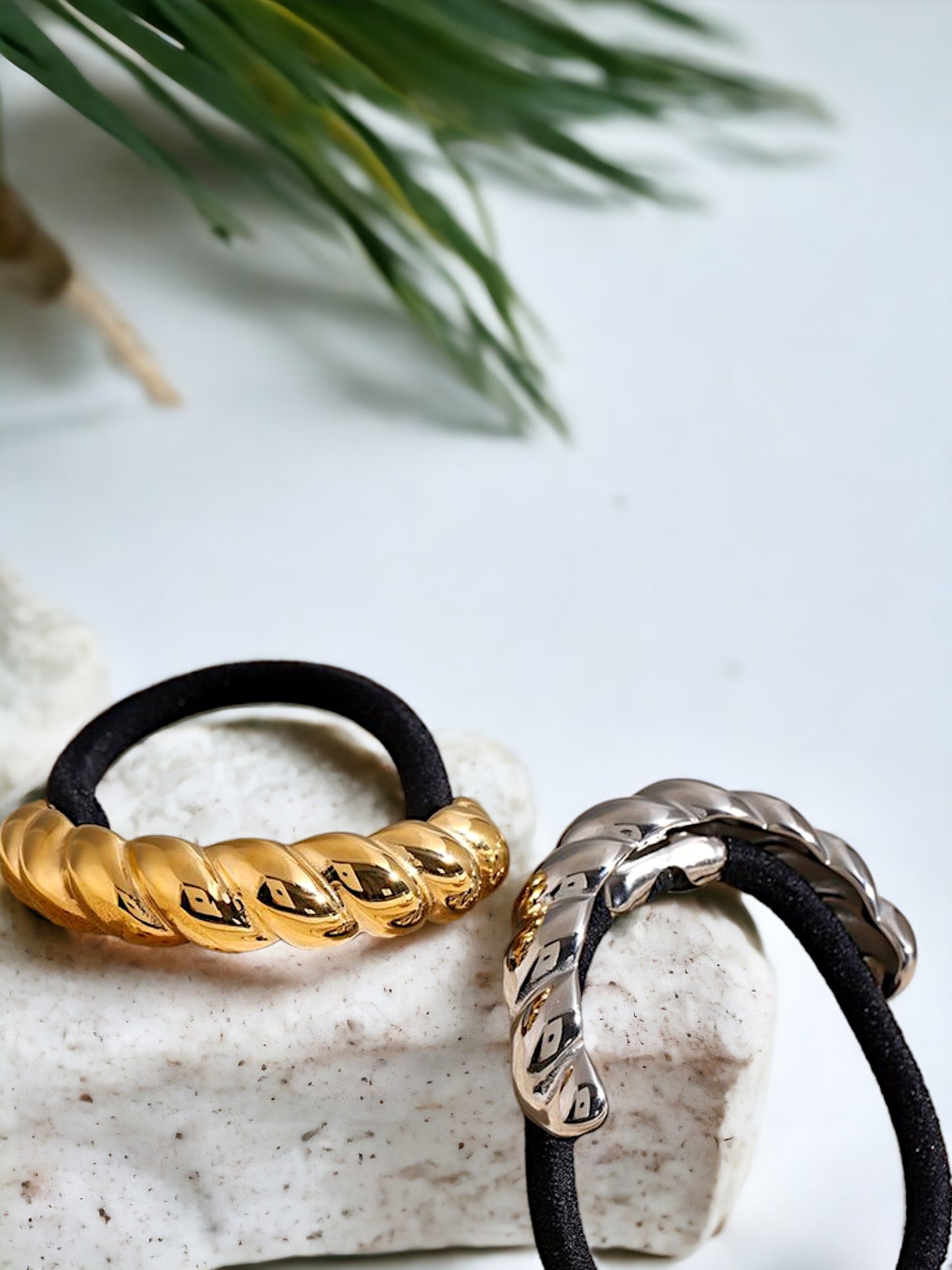 Gold Pony Cuff Waterproof Hair Ties