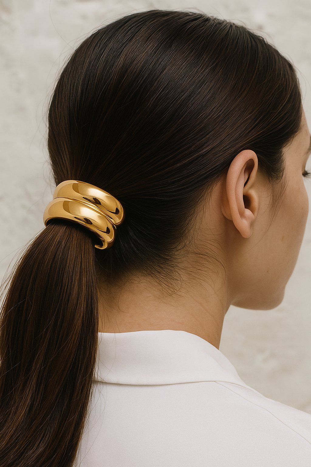 Gold Pony Cuff Waterproof Hair Ties