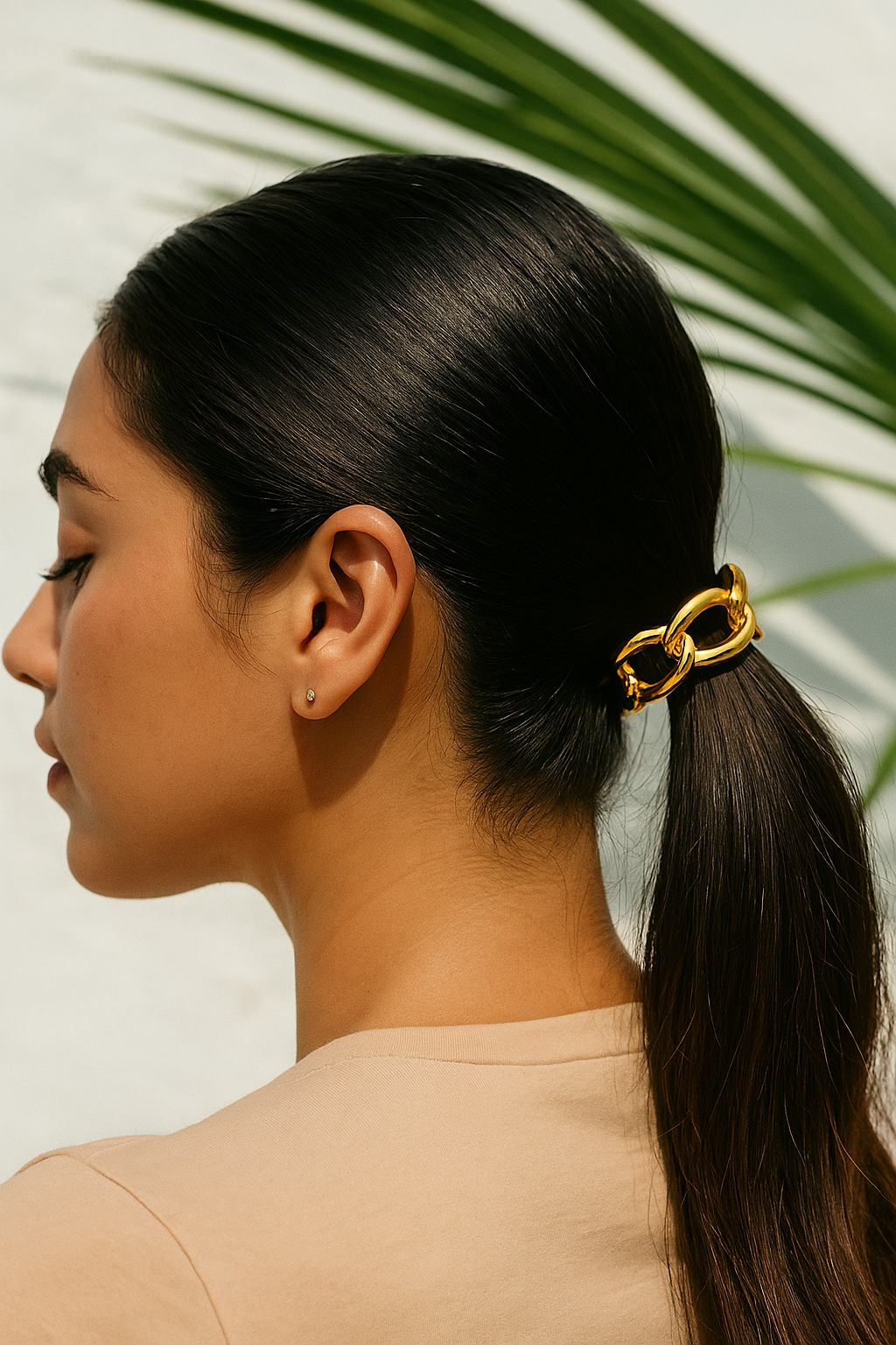 Gold Pony Cuff Waterproof Hair Ties