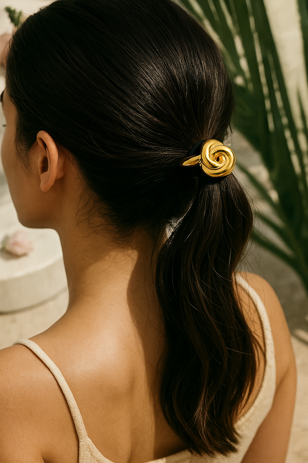 Gold Pony Cuff Waterproof Hair Ties