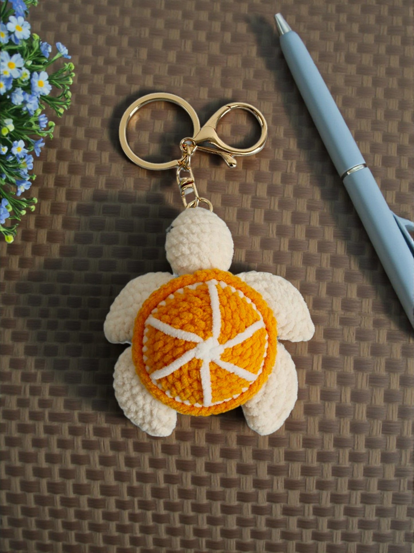 Crochet Bag Charm - Turtle