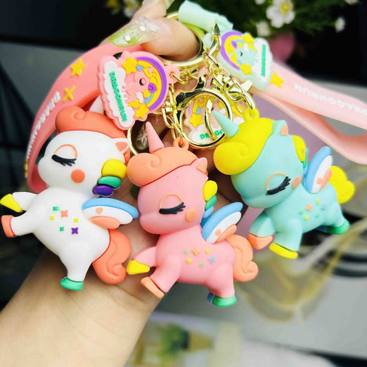 Baby Unicorn - Set of 3 Silicon 3D Key Chain