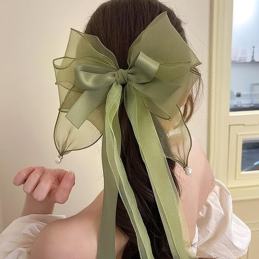Big bow Organza Satin Hair Clip