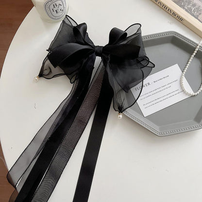 Big bow Organza Satin Hair Clip
