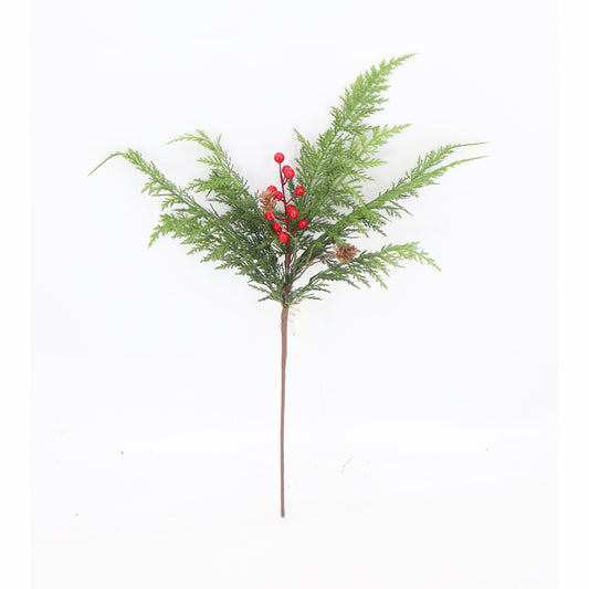 Christmas Picks with Berries & Pine Cone