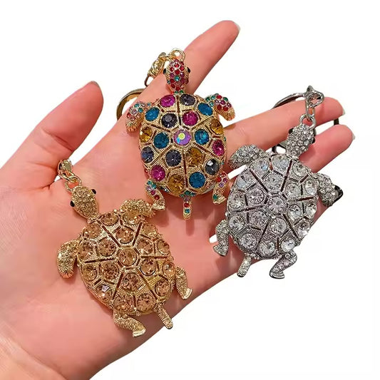 Tortoise Rhinstone KeyChain Charm