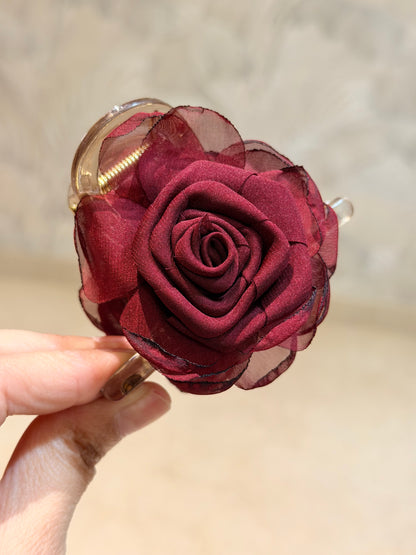 Rose Bloom Statement Hair Claw