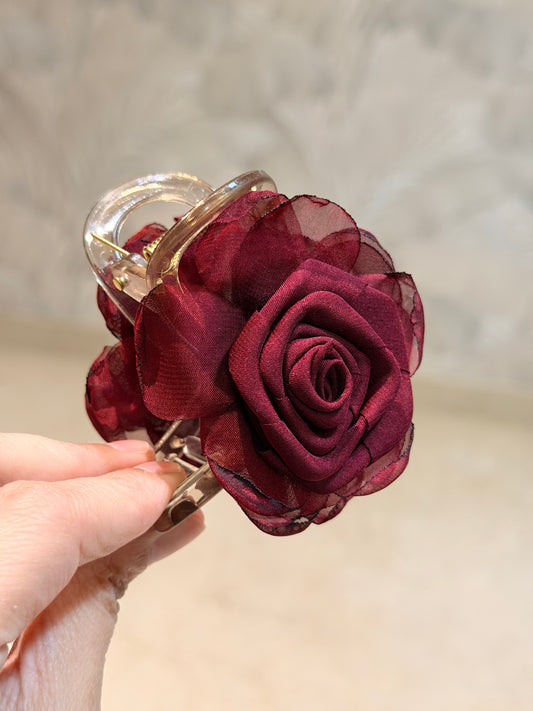 Rose Bloom Statement Hair Claw