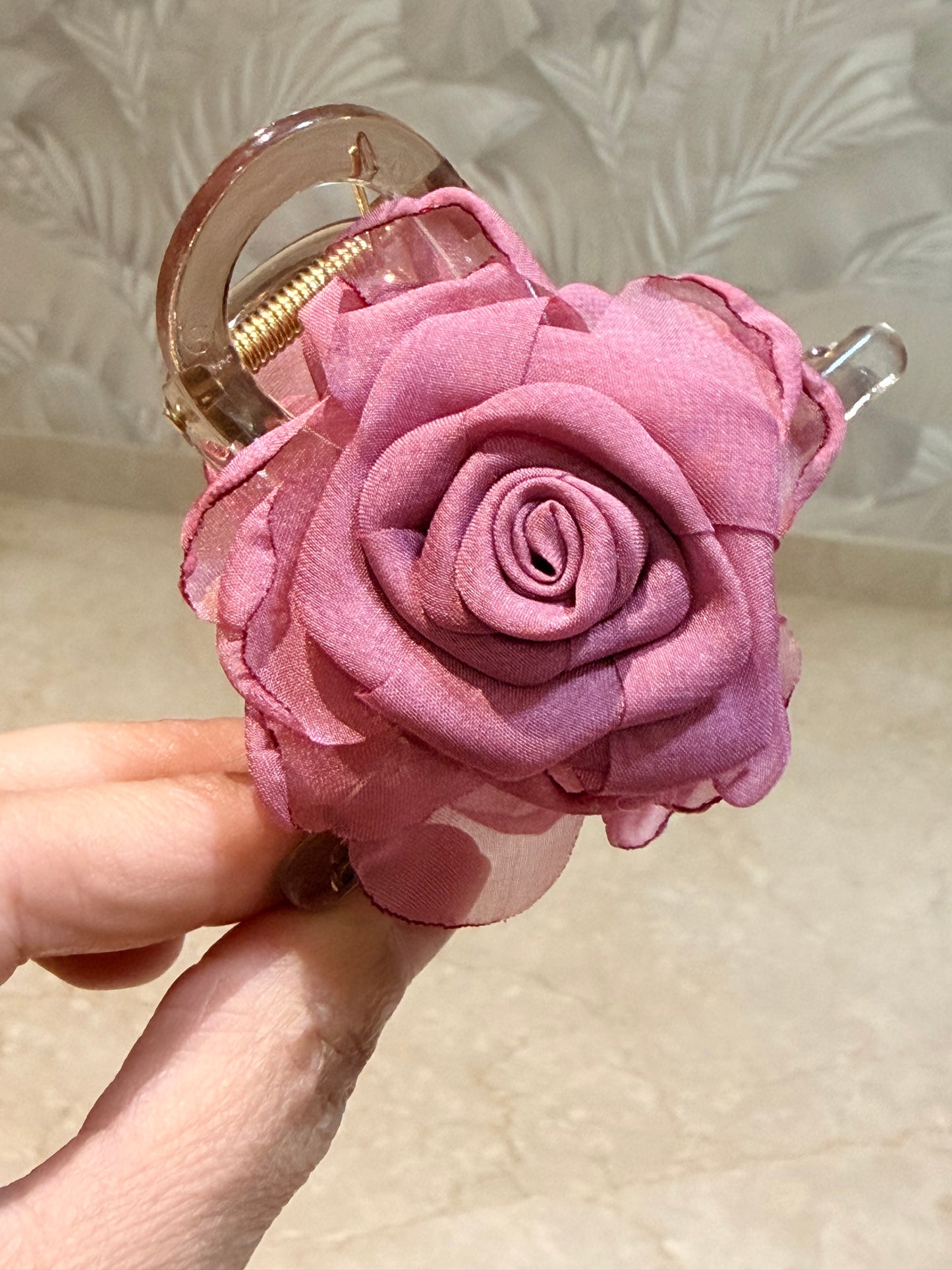 Rose Bloom Statement Hair Claw
