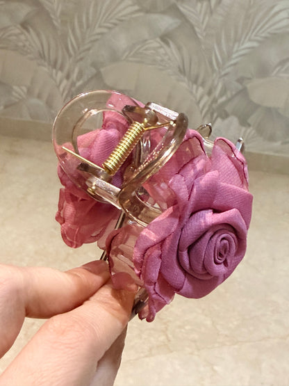 Rose Bloom Statement Hair Claw