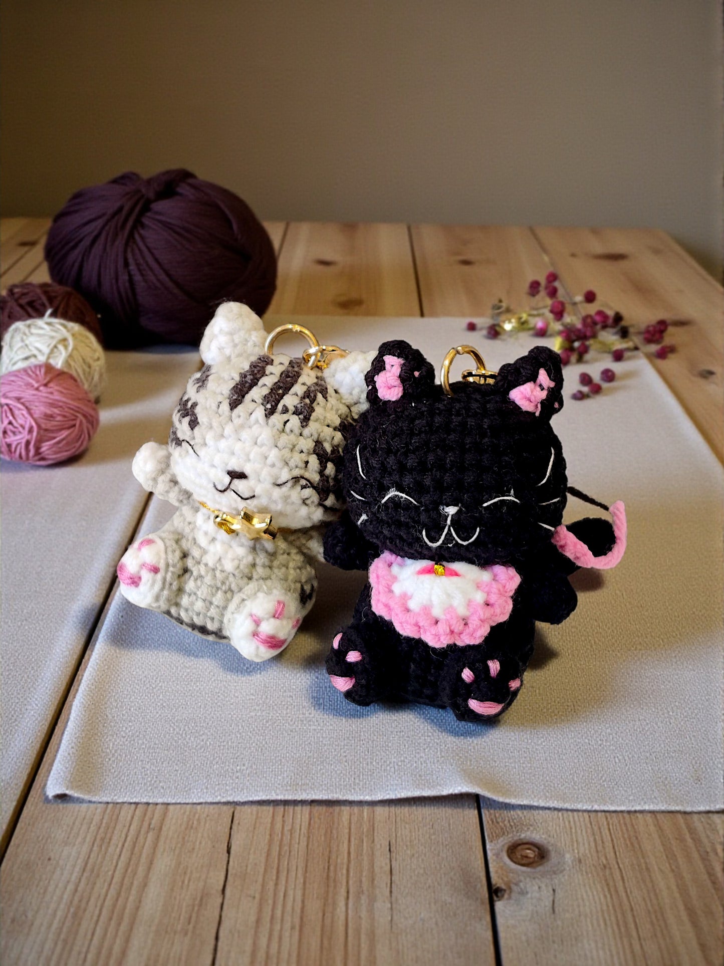 Crochet Bag Charm - Kitten