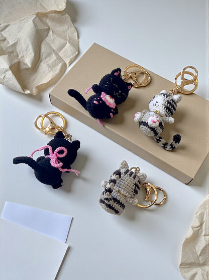 Crochet Bag Charm - Kitten