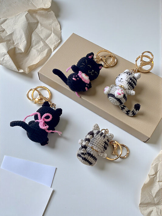 Crochet Bag Charm - Kitten
