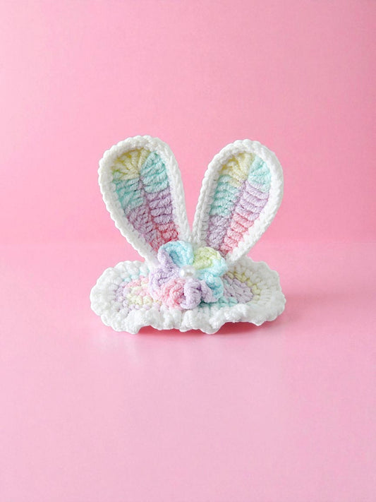 Cotton candy Milk Crochet Hair Clip
