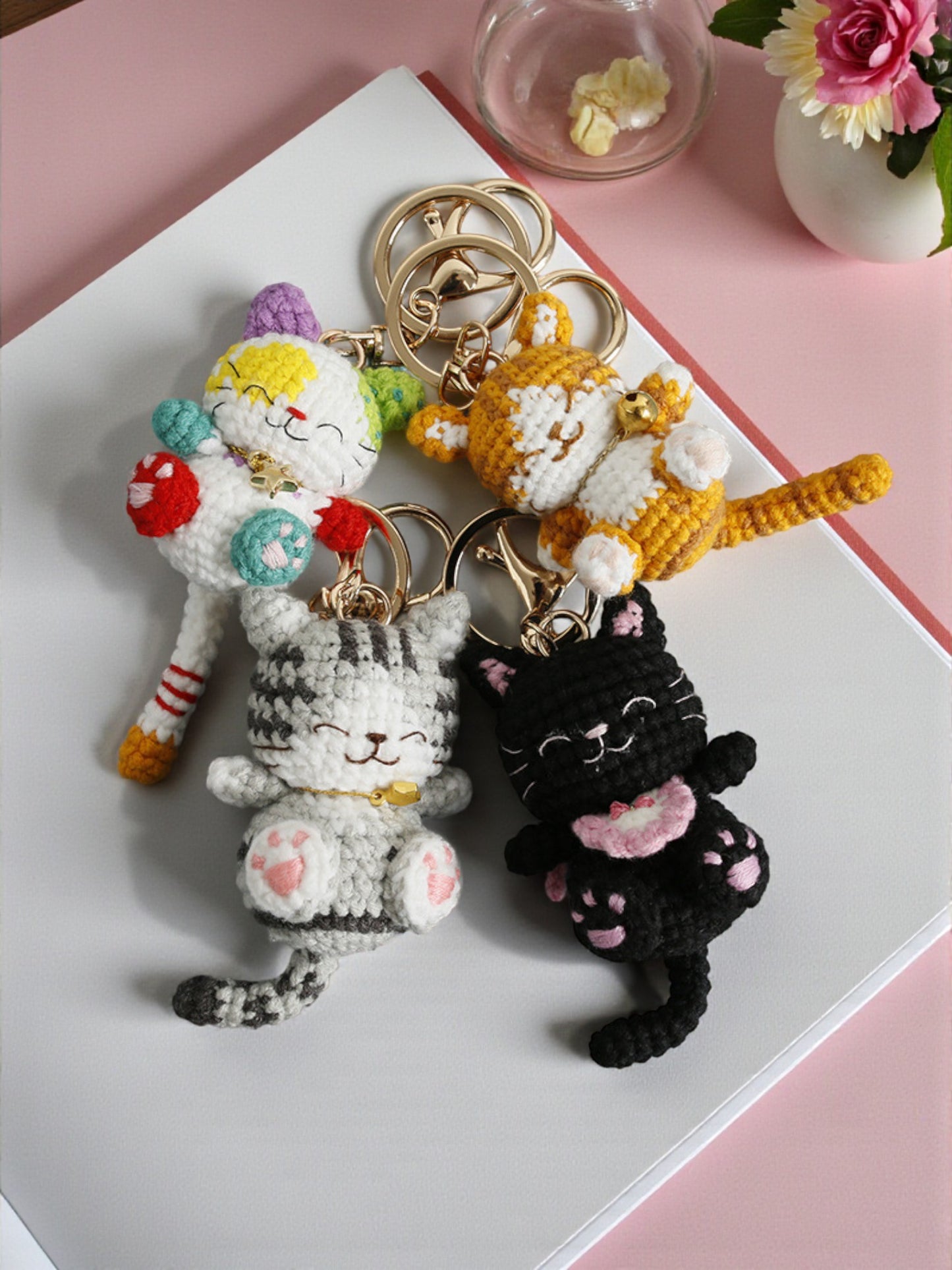 Crochet Bag Charm - Kitten