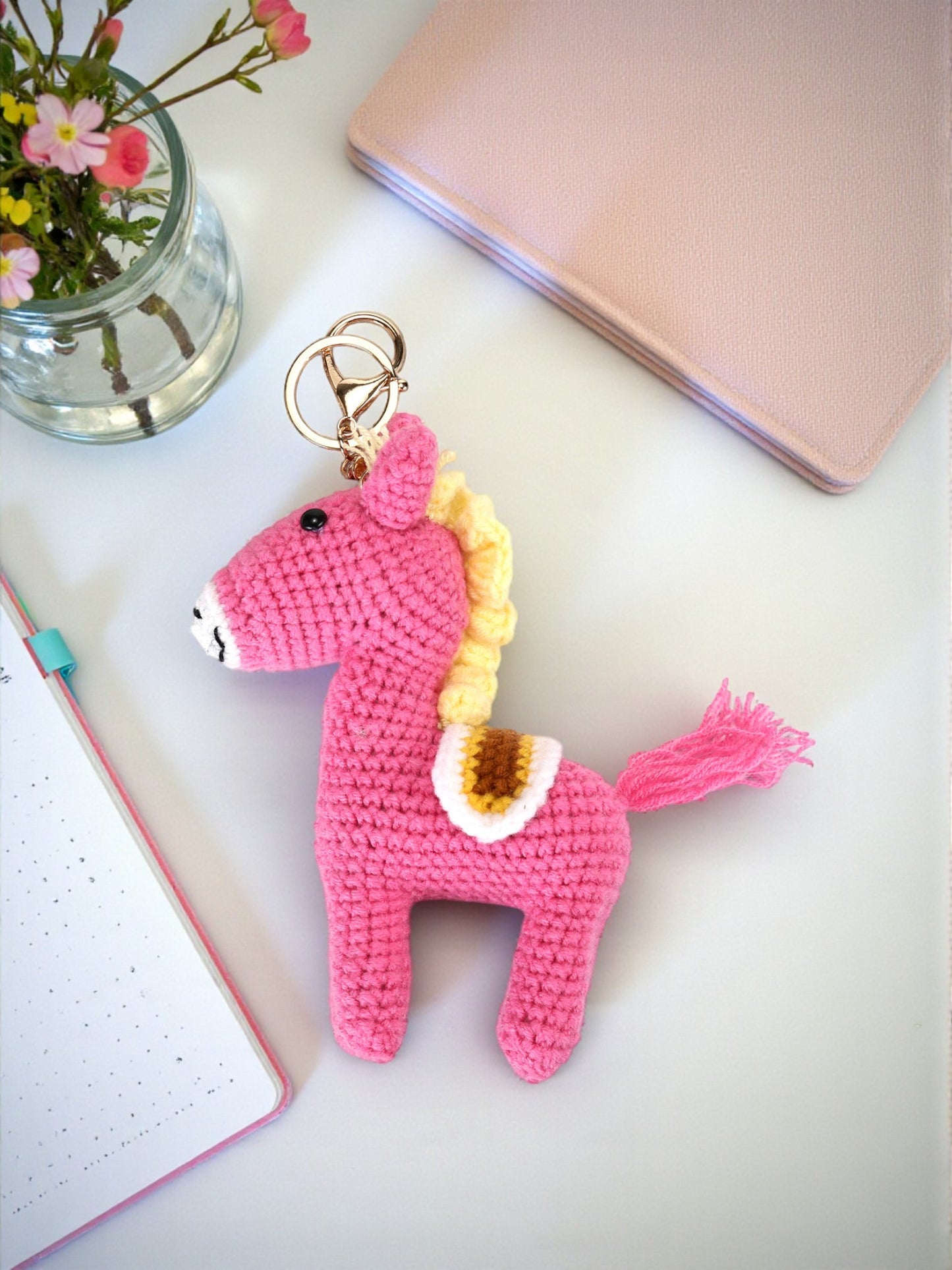 Crochet Bag Charm - Pony