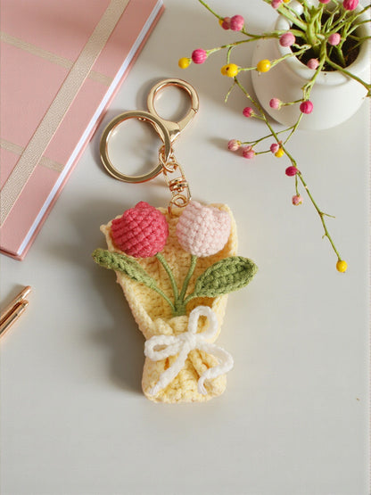 Crochet Bag Charm - Bouquet