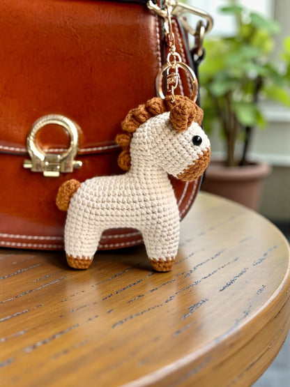 Crochet Bag Charm - Cute Horse