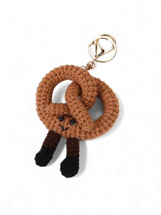 Handmade Crochet Bag Charms – Pretzel