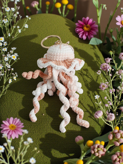 Crochet Bag Charm - Jelly Fish