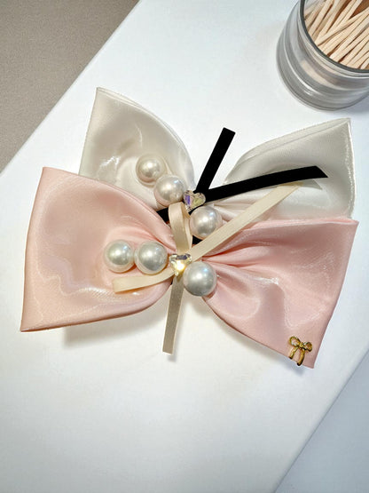 Blush Milk french Hair Clip