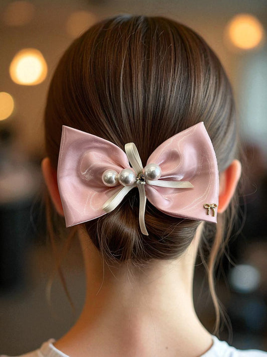 Blush Milk french Hair Clip
