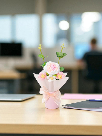 Crochet Emotional Support Desk Plant